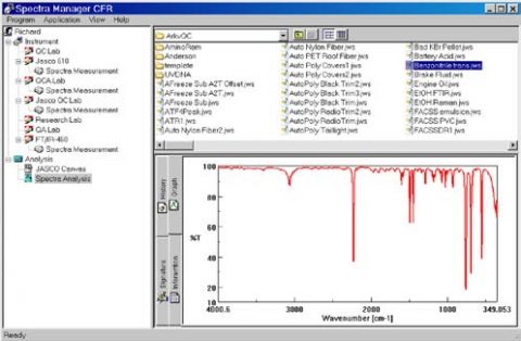 Spectroscopy software Screen 3