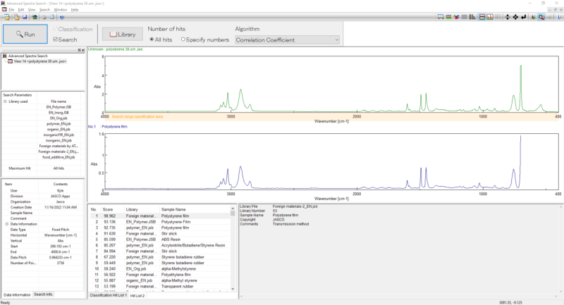 Advanced Spectra Search - JASCO
